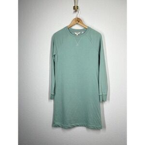 Boden Terry Knit Sweatshirt Dress Size 6 Seafoam Green Long Sleeves